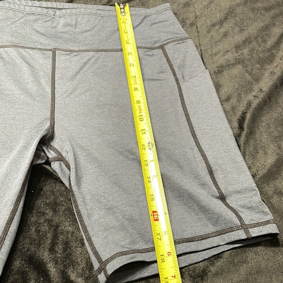 2 pairs Inseam High Waist Yoga Shorts Compression Exercise w Pockets 2XL NH13 - Picture 8 of 9